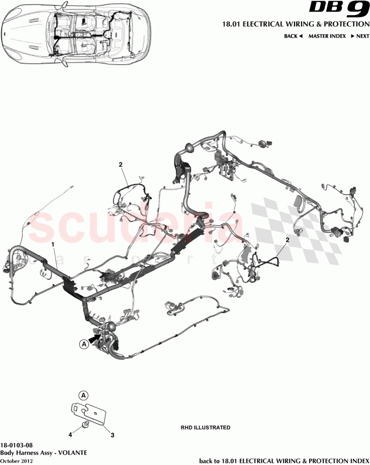 Body Harness Assembly - VOLANTE of Aston Martin Aston Martin DB9 (2013-2016)