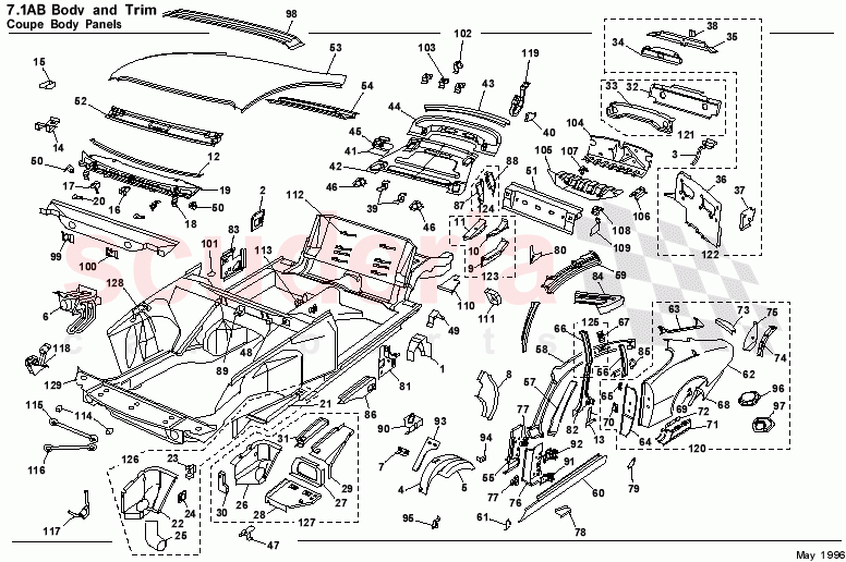 Coupe Body Panels of Aston Martin Aston Martin DB7 (1997)