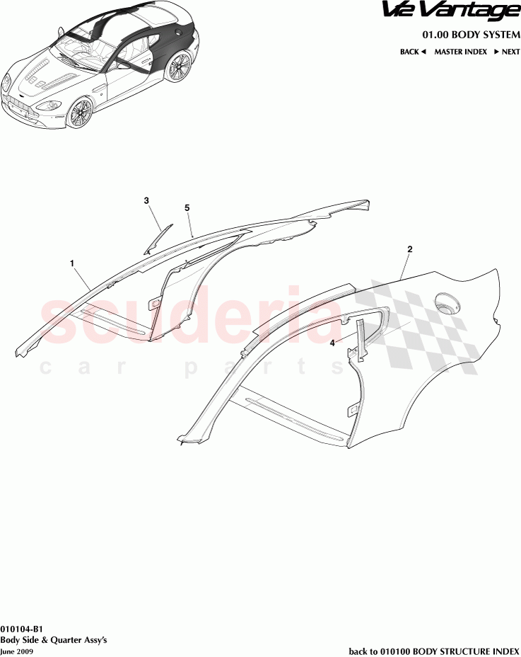 Body Side and Quarter Assembly of Aston Martin Aston Martin V12 Vantage