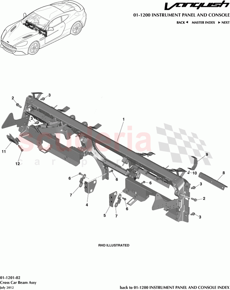 Cross Car Beam Assembly of Aston Martin Aston Martin Vanquish (2012+)