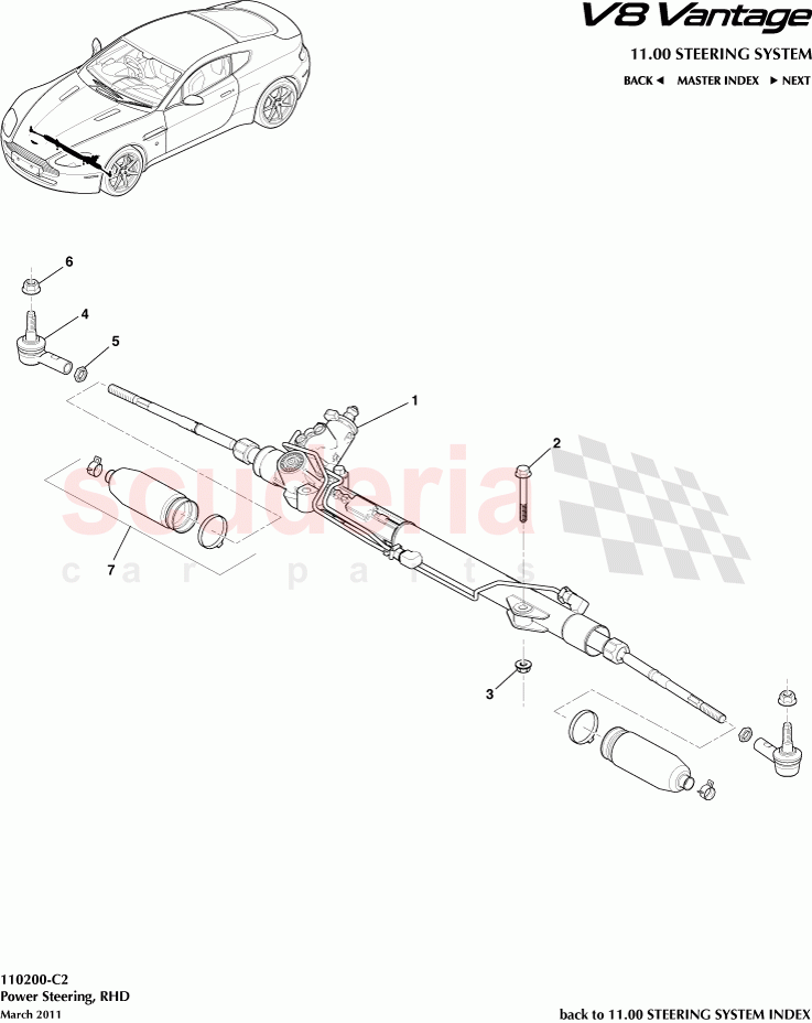 Power Steering (RHD) of Aston Martin Aston Martin V8 Vantage