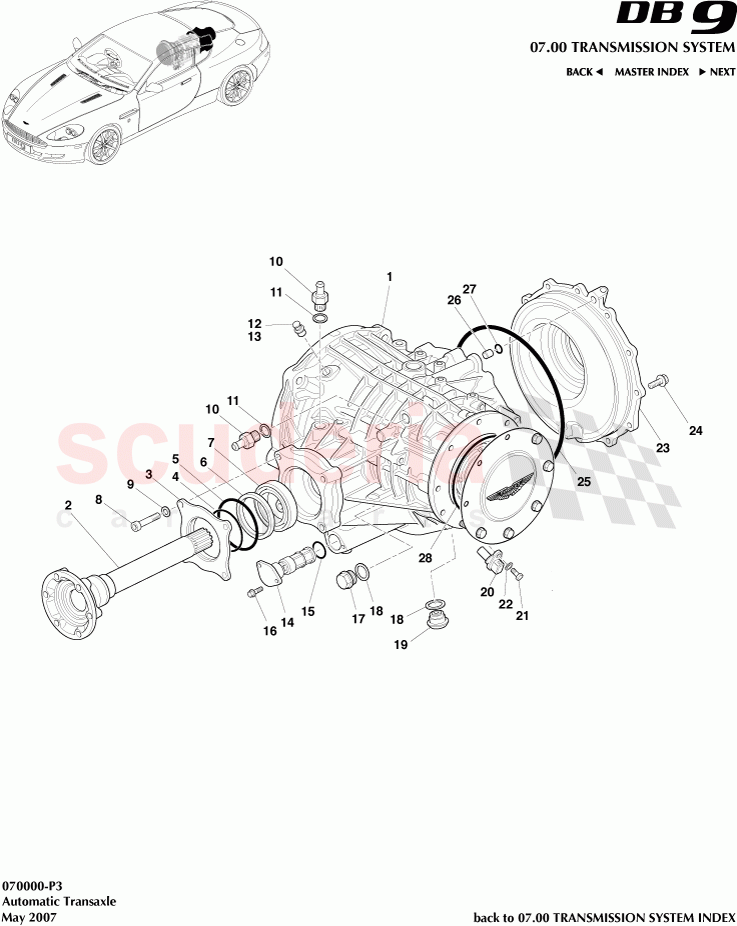 Automatic Transaxle of Aston Martin Aston Martin DB9 (2004-2012)