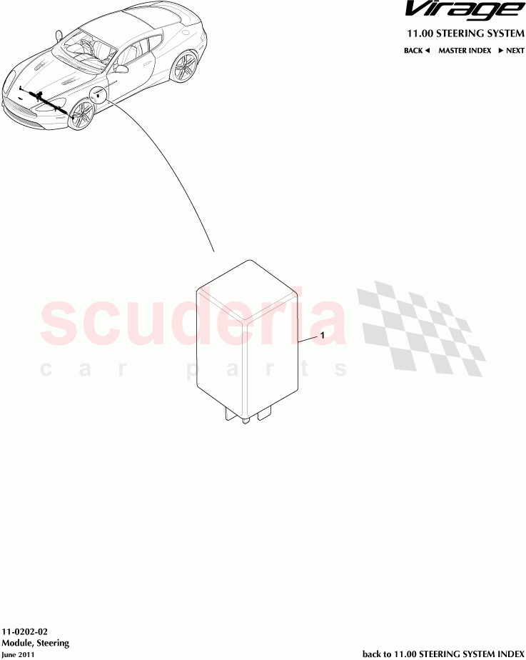 Module, Steering of Aston Martin Aston Martin Virage