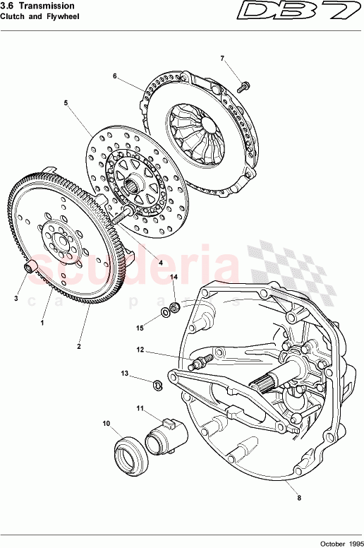 Clutch and Flywheel of Aston Martin Aston Martin DB7 (1995)