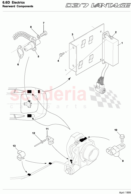 Rearward Mounted Components of Aston Martin Aston Martin DB7 Vantage