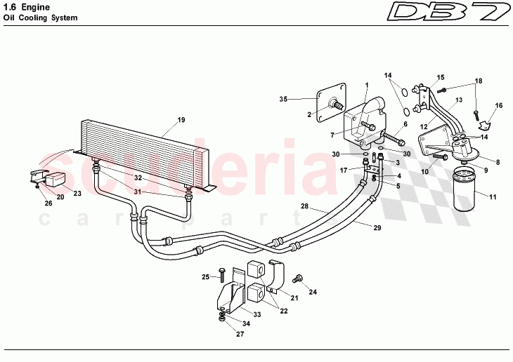 Oil Cooling System of Aston Martin Aston Martin DB7 (1997)