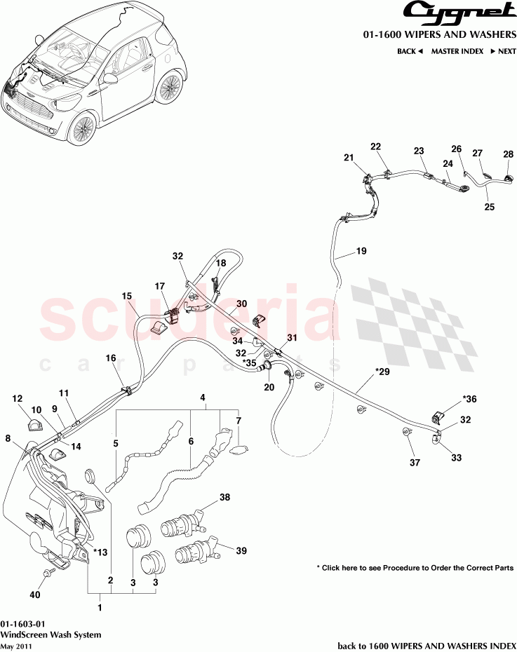 Windscreen Wash System of Aston Martin Aston Martin Cygnet