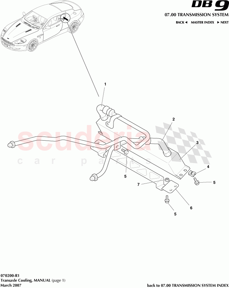 Transaxle Cooling (Manual) (page 1) of Aston Martin Aston Martin DB9 (2004-2012)