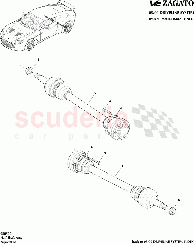 Half Shaft Assembly of Aston Martin Aston Martin V12 Zagato