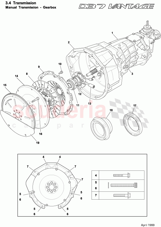 Manual Gearbox and Clutch of Aston Martin Aston Martin DB7 Vantage