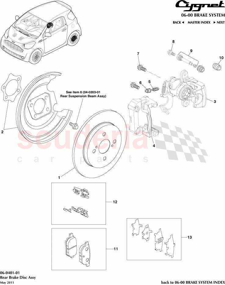 Rear Brake Disc Assembly of Aston Martin Aston Martin Cygnet