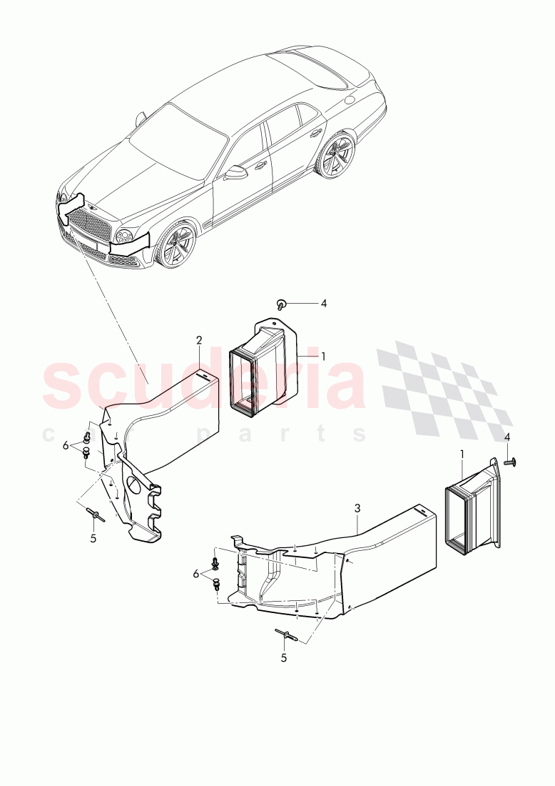 brake cooling air, ducts, D >> - MJ 2016 of Bentley Bentley Mulsanne (2010+)