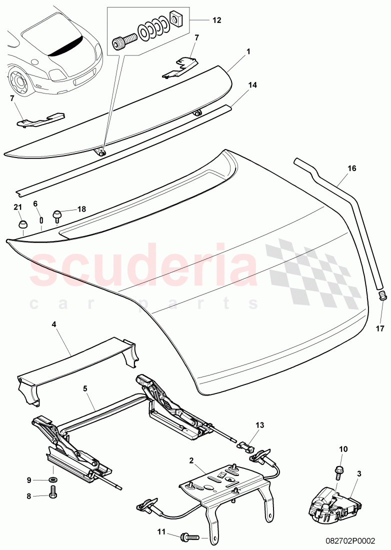 rear skirt, F 3W-7-041 563>>, F ZA-A-062 566>> of Bentley Bentley Continental GT (2003-2010)