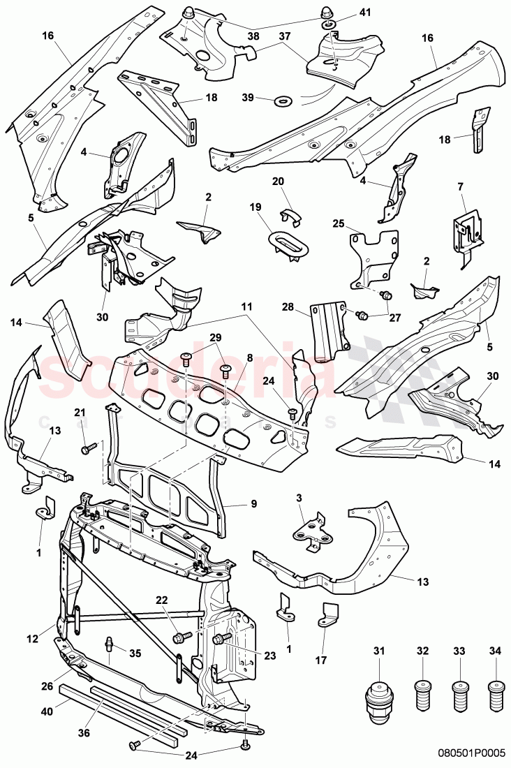 body shell, Front end section of Bentley Bentley Continental Supersports (2009-2011)