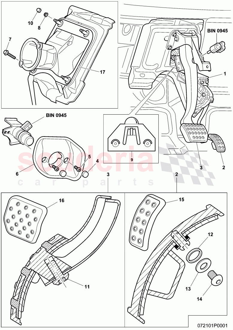 brake and acc. pedal assembly, D >> - 20.08.2007 of Bentley Bentley Continental GT (2003-2010)