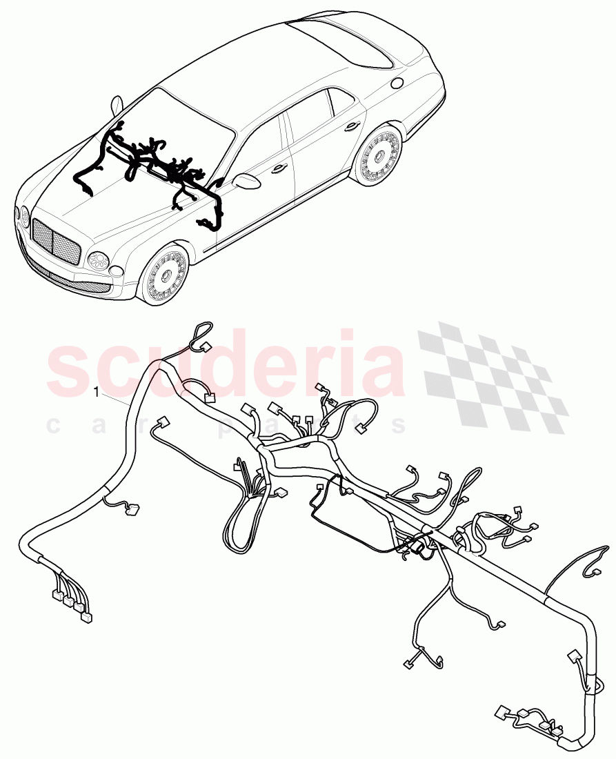 dashboard harness, D >> - MJ 2016 of Bentley Bentley Mulsanne (2010+)