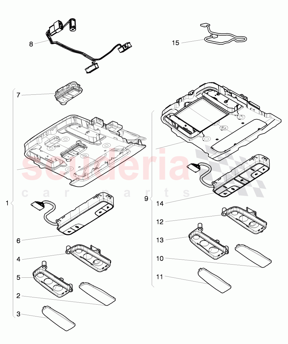 frame for interior light, D - MJ 2017>> of Bentley Bentley Mulsanne (2010+)