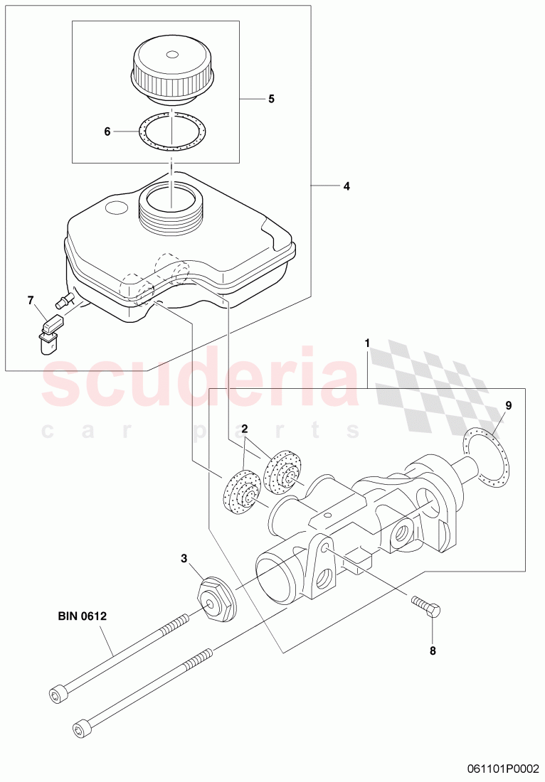 tandem master cylinder of Bentley Bentley Continental GTC (2006-2010)