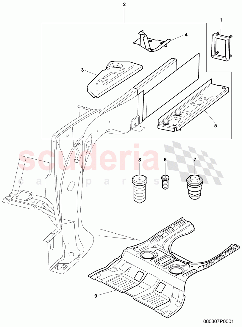 cover plate for cross member of Bentley Bentley Continental Supersports (2009-2011)