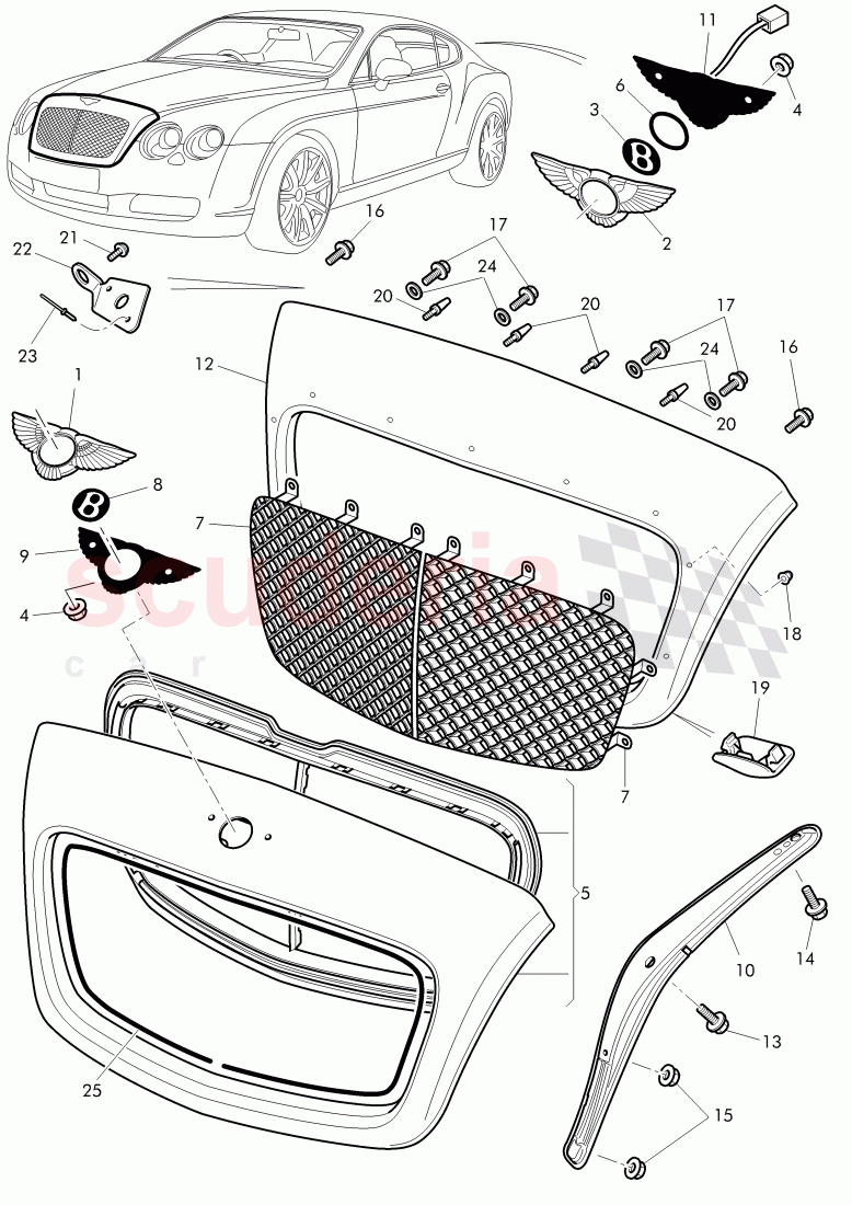 radiator grille, Badges, D >> - MJ 2006 of Bentley Bentley Continental Flying Spur (2006-2012)