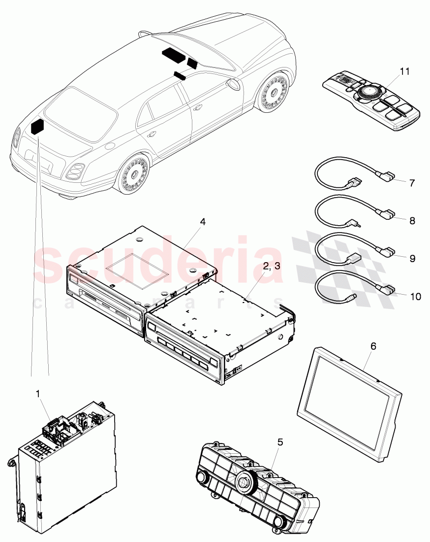 Control unit for infor-, mation electronics, D >> - MJ 2013 of Bentley Bentley Mulsanne (2010+)