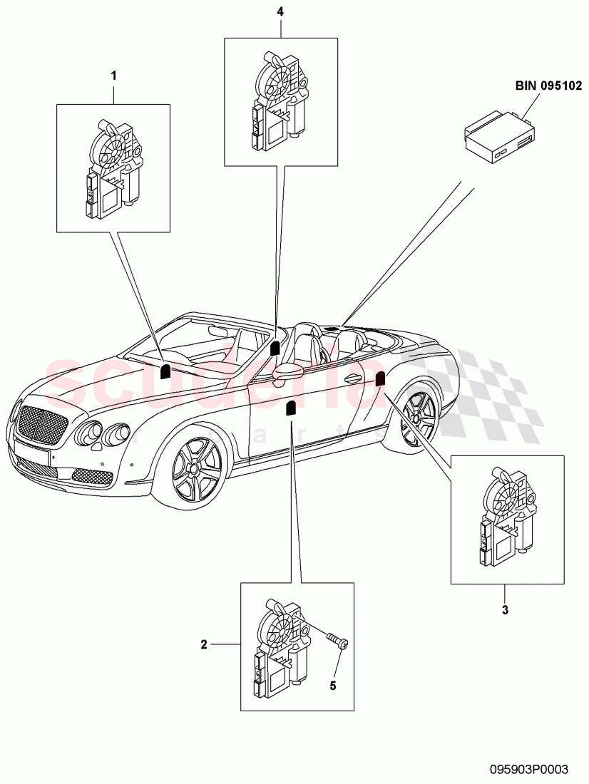 windows lifters, control module of Bentley Bentley Continental Supersports (2009-2011)