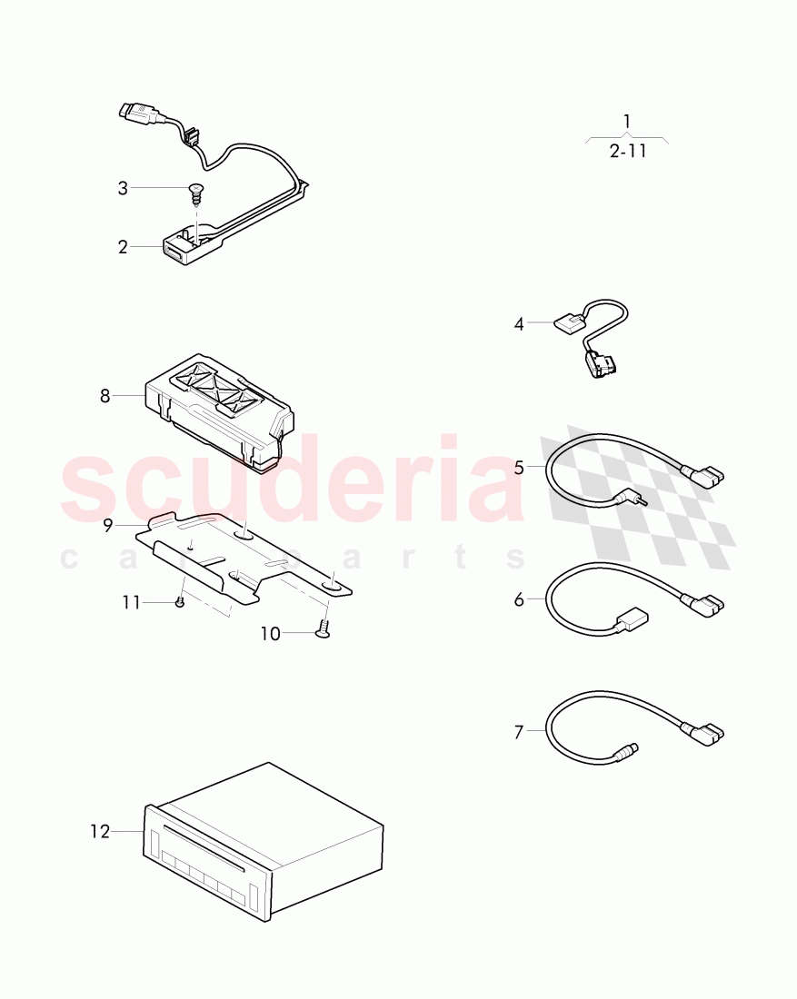 Original Accessories, Adapter wiring set for USB, iPod stowage compartment, D >> - MJ 2011 of Bentley Bentley Continental Supersports (2009-2011)