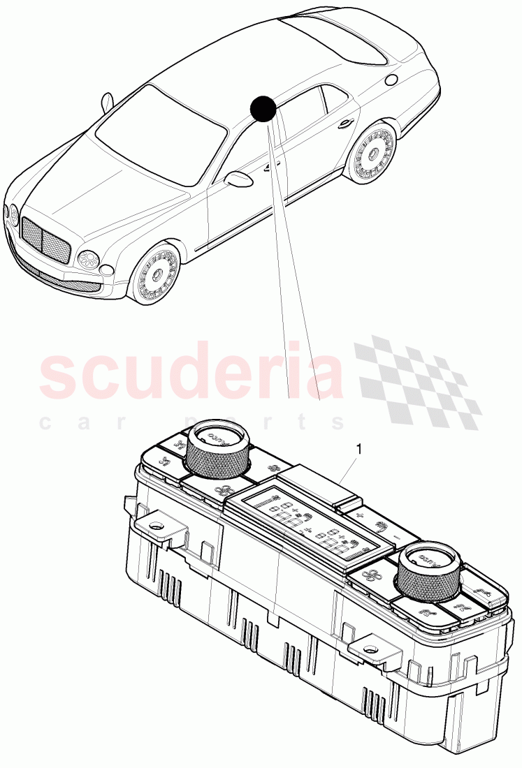 fresh air, and heater controls of Bentley Bentley Mulsanne (2010+)