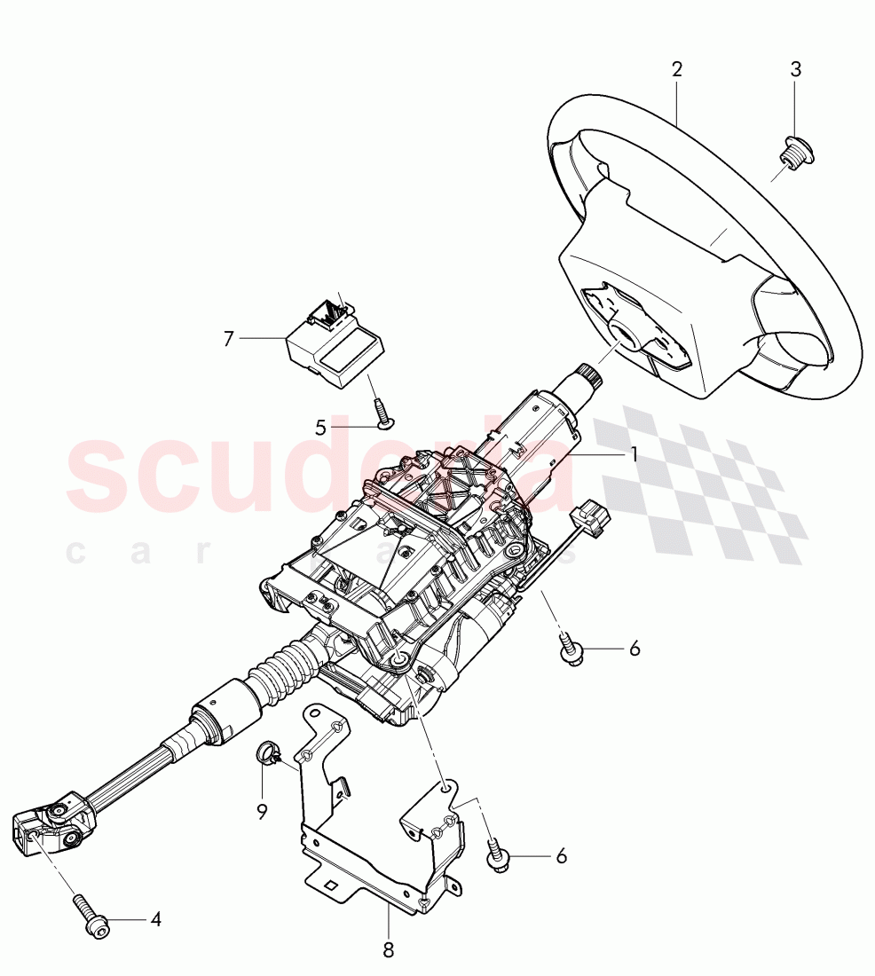 steering column, steering wheel of Bentley Bentley Continental Flying Spur (2013+)