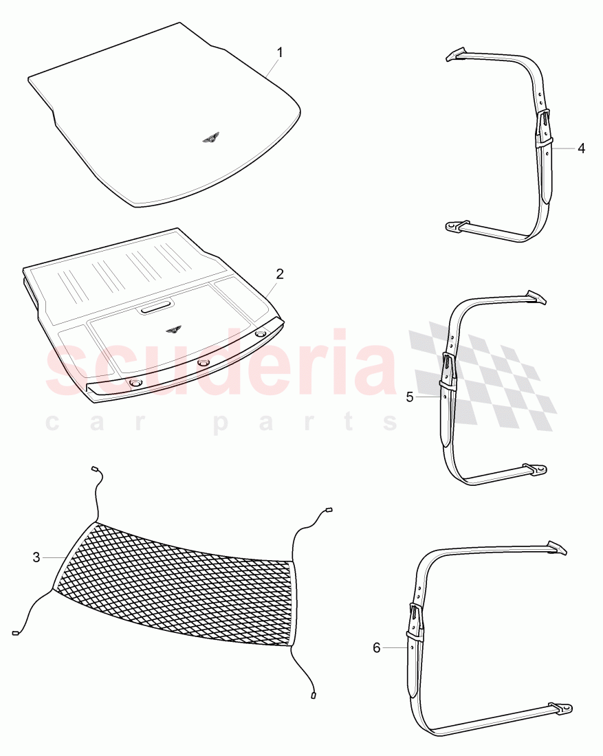 Original Accessories, (luggage compartment) of Bentley Bentley Continental Flying Spur (2006-2012)