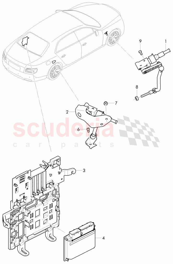 self levelling sensor of Bentley Bentley Continental Flying Spur (2013+)