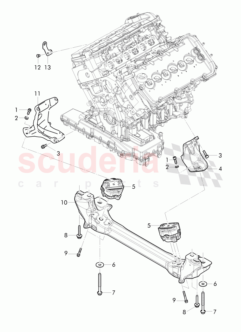 Engine mounting of Bentley Bentley Continental Supersports (2017+)