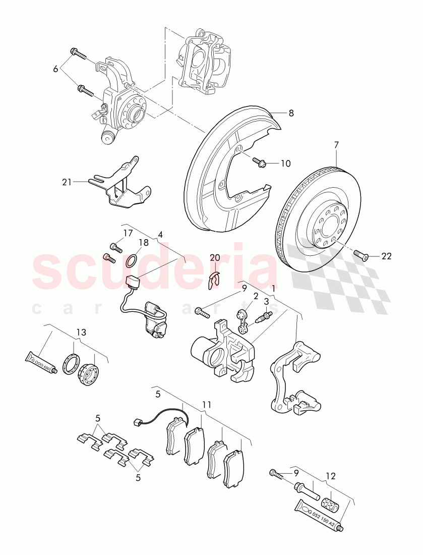 brake disc, splash shield for brake disc, brake caliper, D >> - MJ 2014 of Bentley Bentley Continental Flying Spur (2013+)