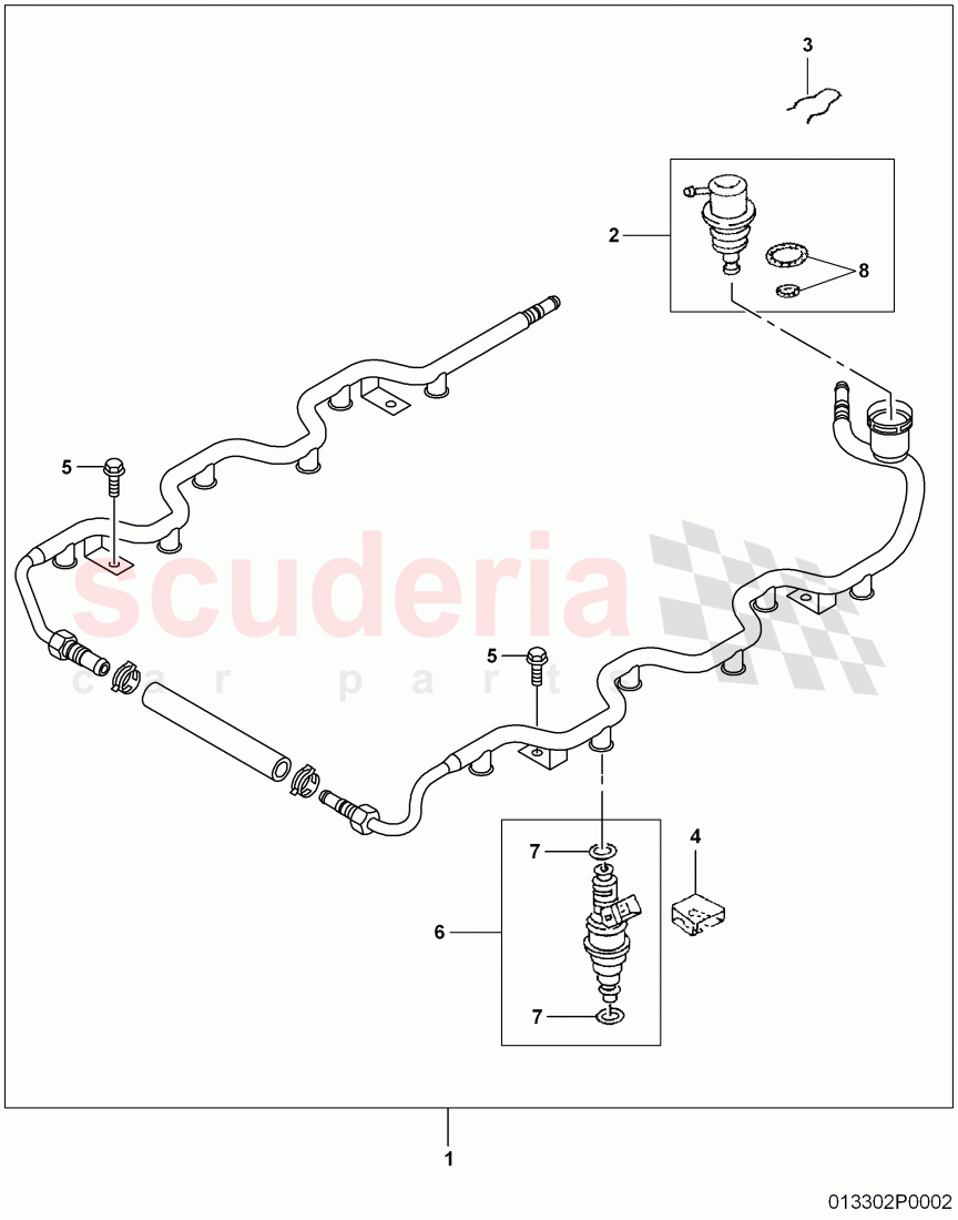 fuel rail, injector complete, D >> - MJ 2010 of Bentley Bentley Continental GTC (2006-2010)