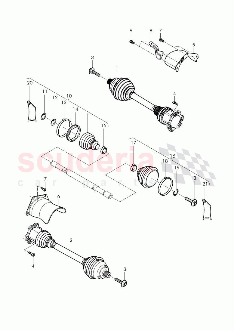 drive shaft, for automatic transmission, F 3W-F-044 096>>, F ZA-F-044 096>> of Bentley Bentley Continental GTC (2011+)