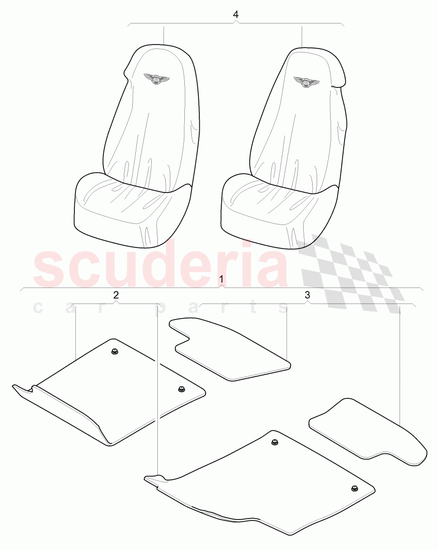 Original Accessories, floor covering of Bentley Bentley Continental GTC (2006-2010)