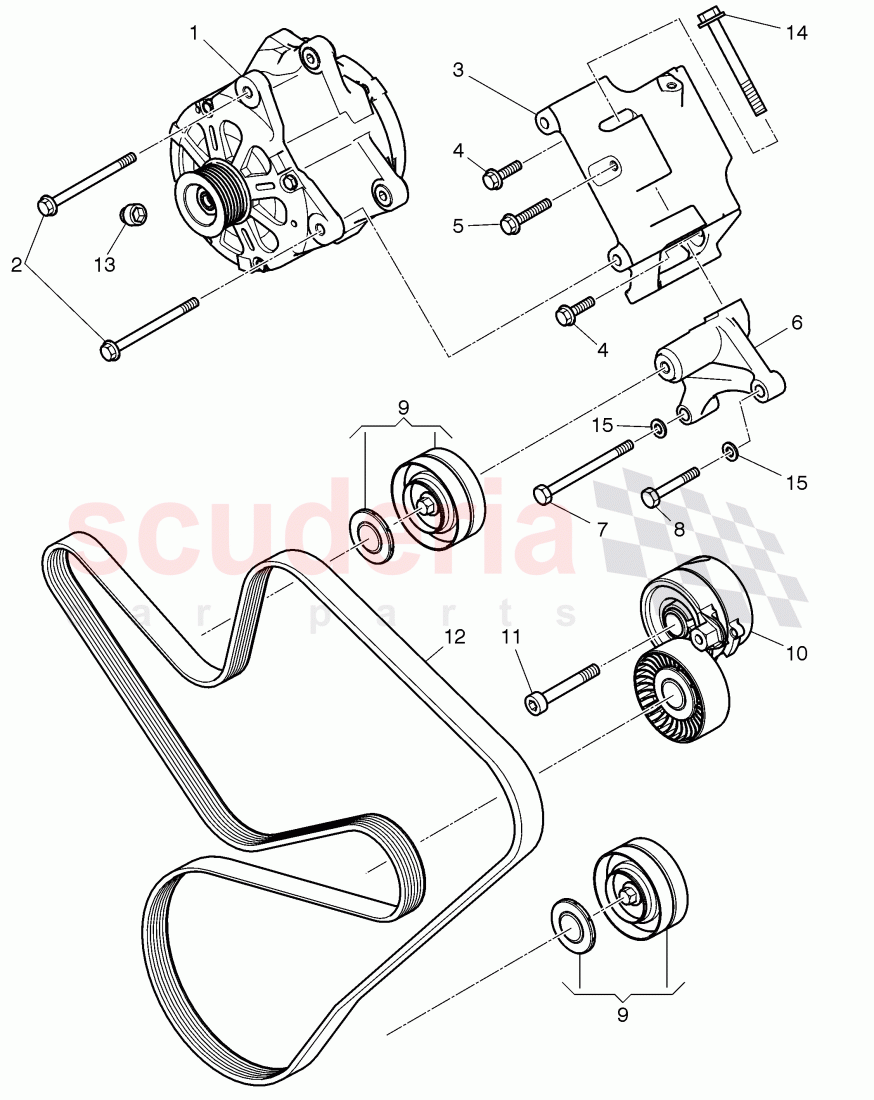 alternator, (water-cooled) of Bentley Bentley Mulsanne (2010+)