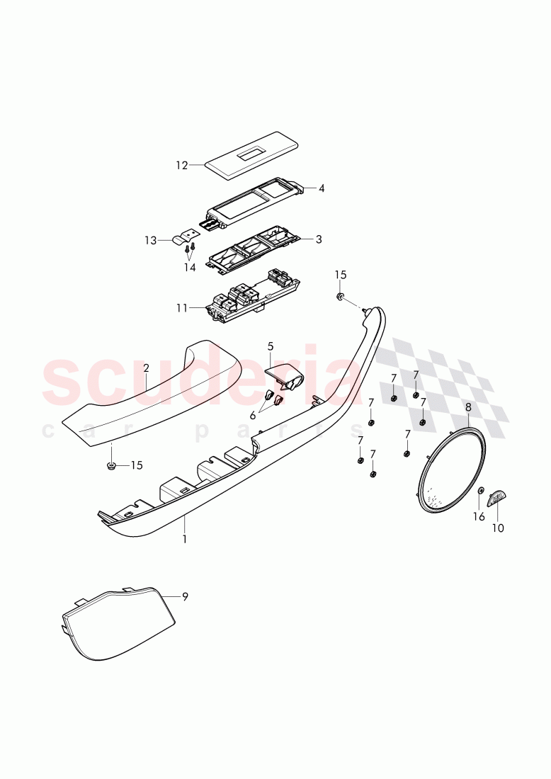 armrest, D - MJ 2016>> of Bentley Bentley Continental GTC (2011+)