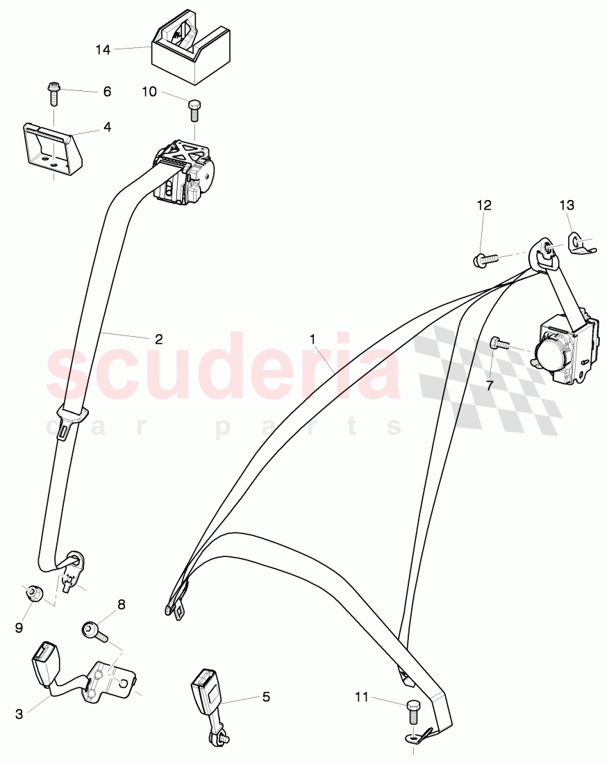 retaining strap, D >> - MJ 2015 of Bentley Bentley Mulsanne (2010+)