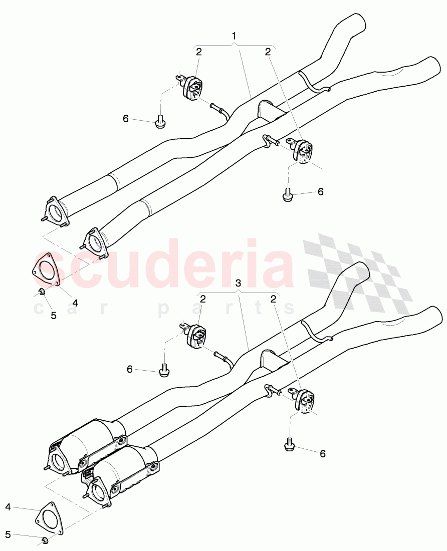 exhaust pipe, exhaust pipe with catalyst of Bentley Bentley Continental GTC (2011+)