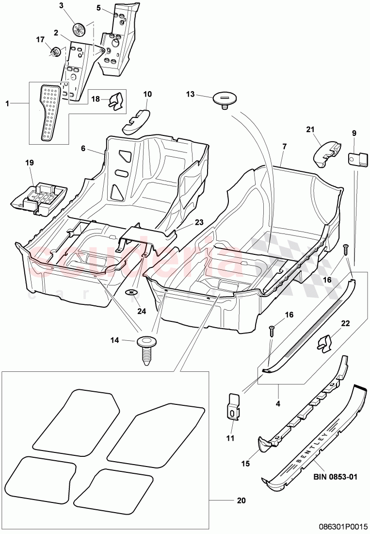 floor covering of Bentley Bentley Continental Supersports (2009-2011)