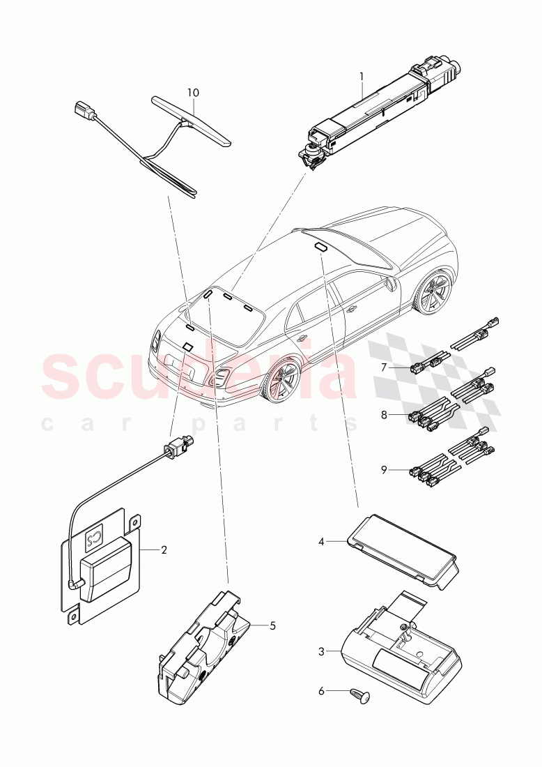 antenna booster, D >> - MJ 2016 of Bentley Bentley Mulsanne (2010+)