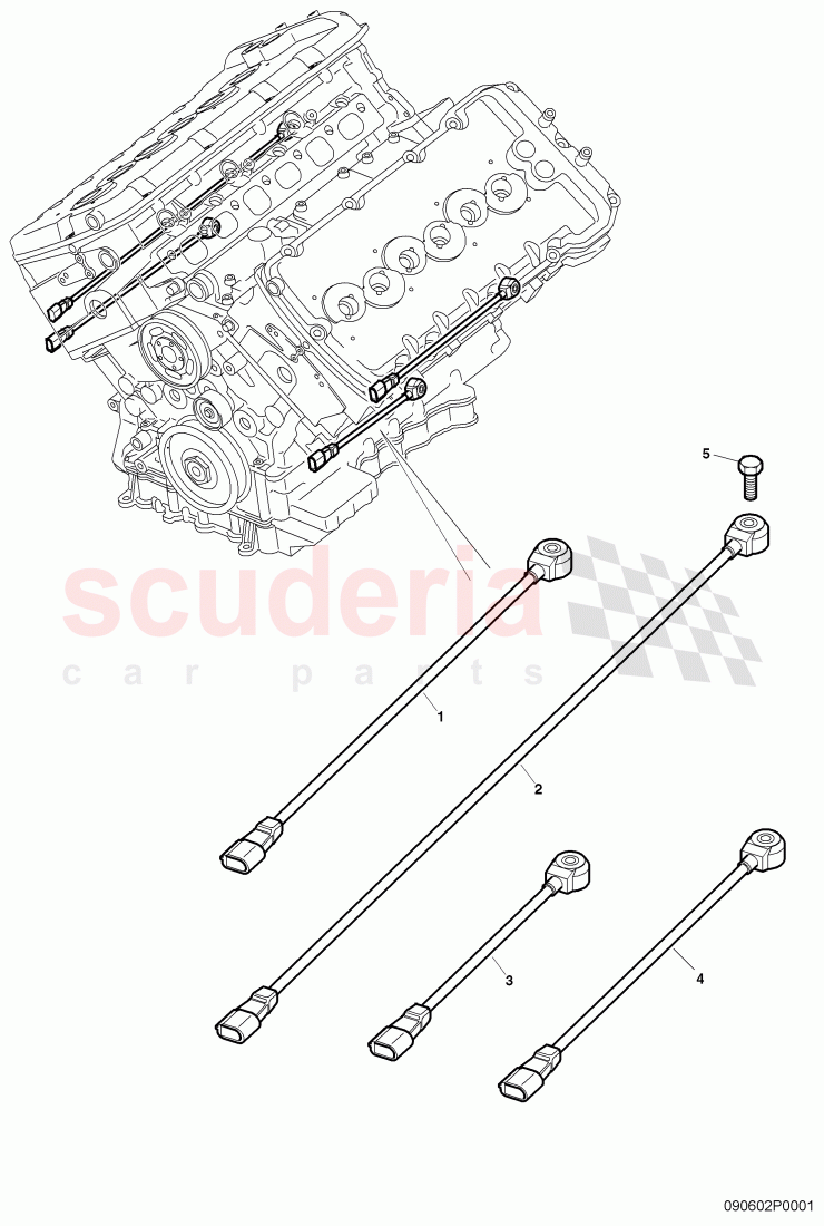 knock sensor of Bentley Bentley Continental GTC (2006-2010)