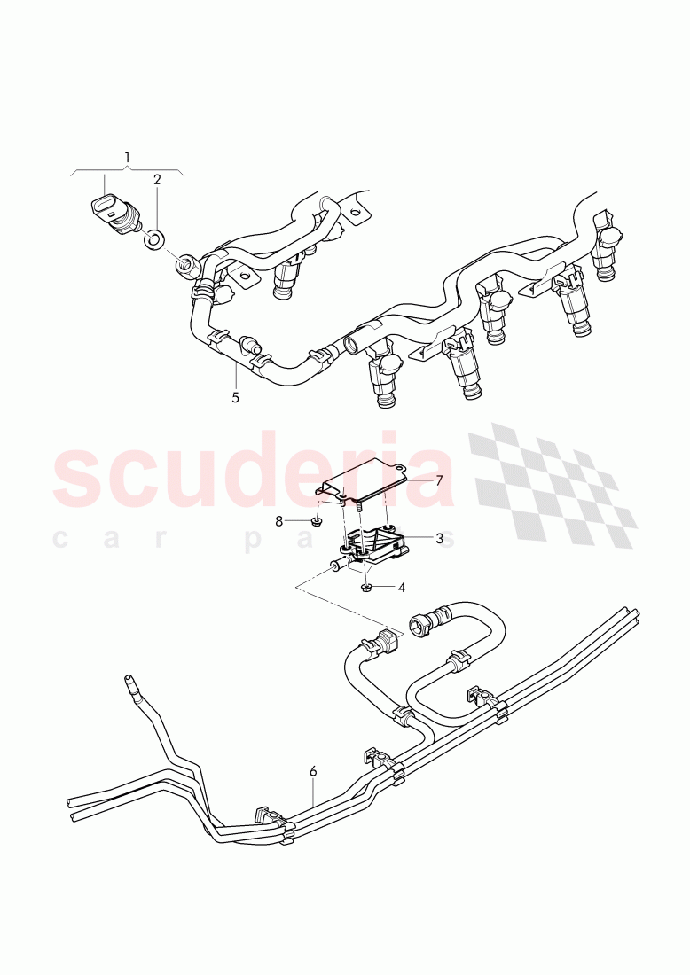 Sensor fuer Kraftstoffmischung, mit Halter, pressure sensor of Bentley Bentley Continental Supersports (2017+)