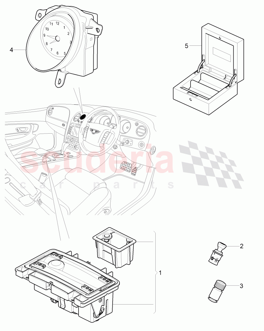 Original Accessories, Interior equipment, bracket of Bentley Bentley Continental GTC (2006-2010)