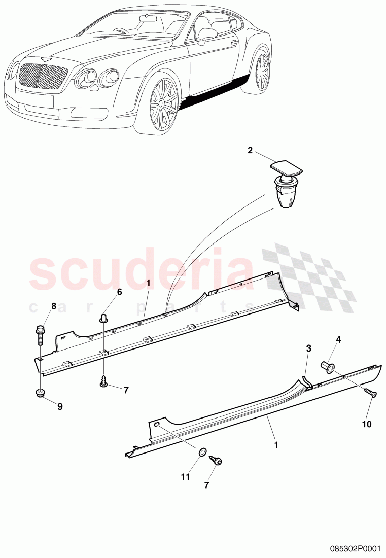 sill panel trim of Bentley Bentley Continental Supersports (2009-2011)