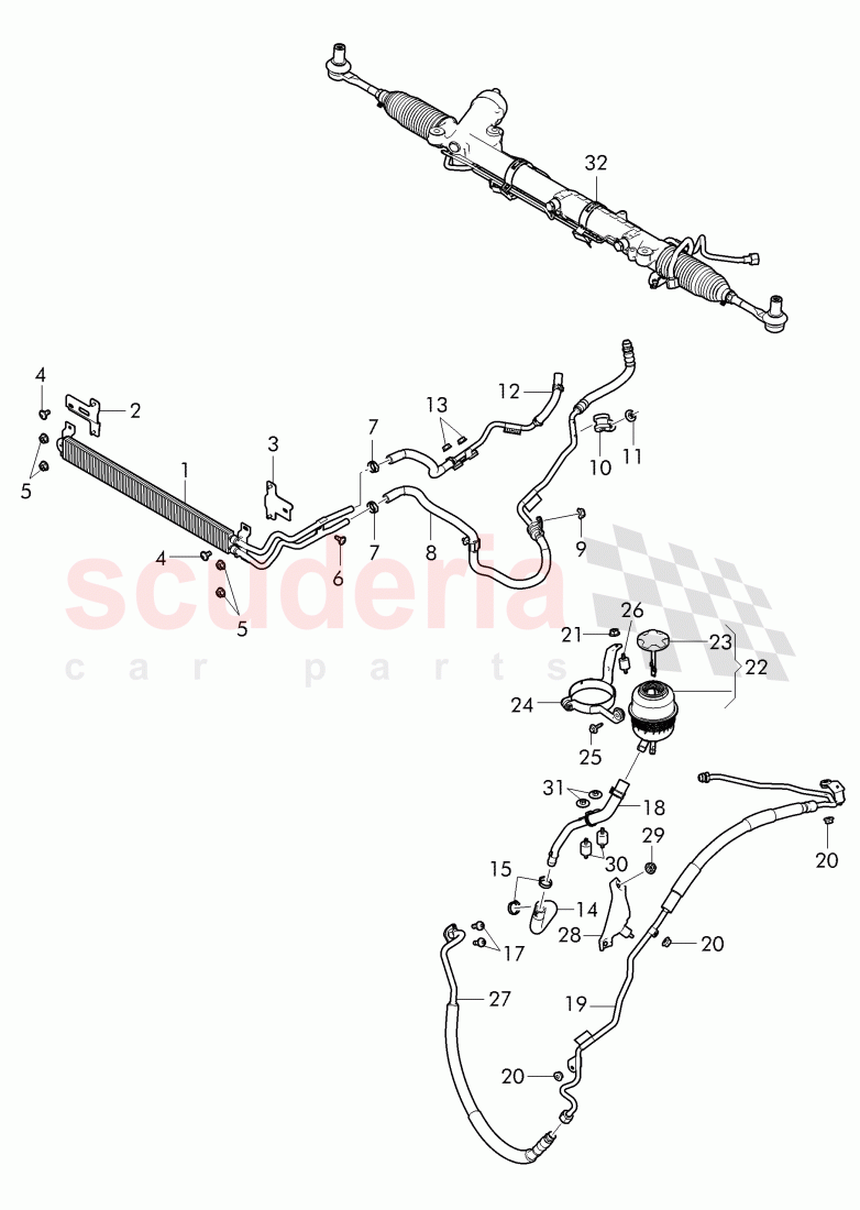 power steering, Reservoir, Pipes, Hoses, D - MJ 2015>> of Bentley Bentley Continental GT (2011-2018)