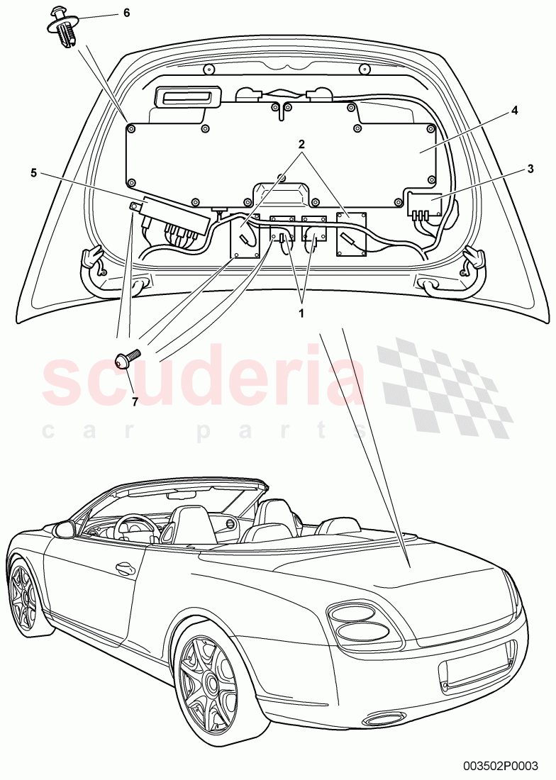 Aerial module of Bentley Bentley Continental GTC (2006-2010)