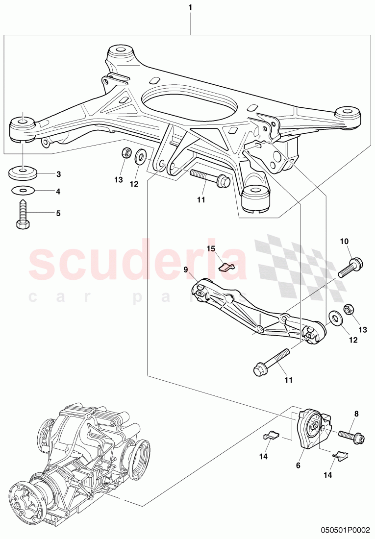 sub-frame, with rubber mounting of Bentley Bentley Continental Supersports (2009-2011)