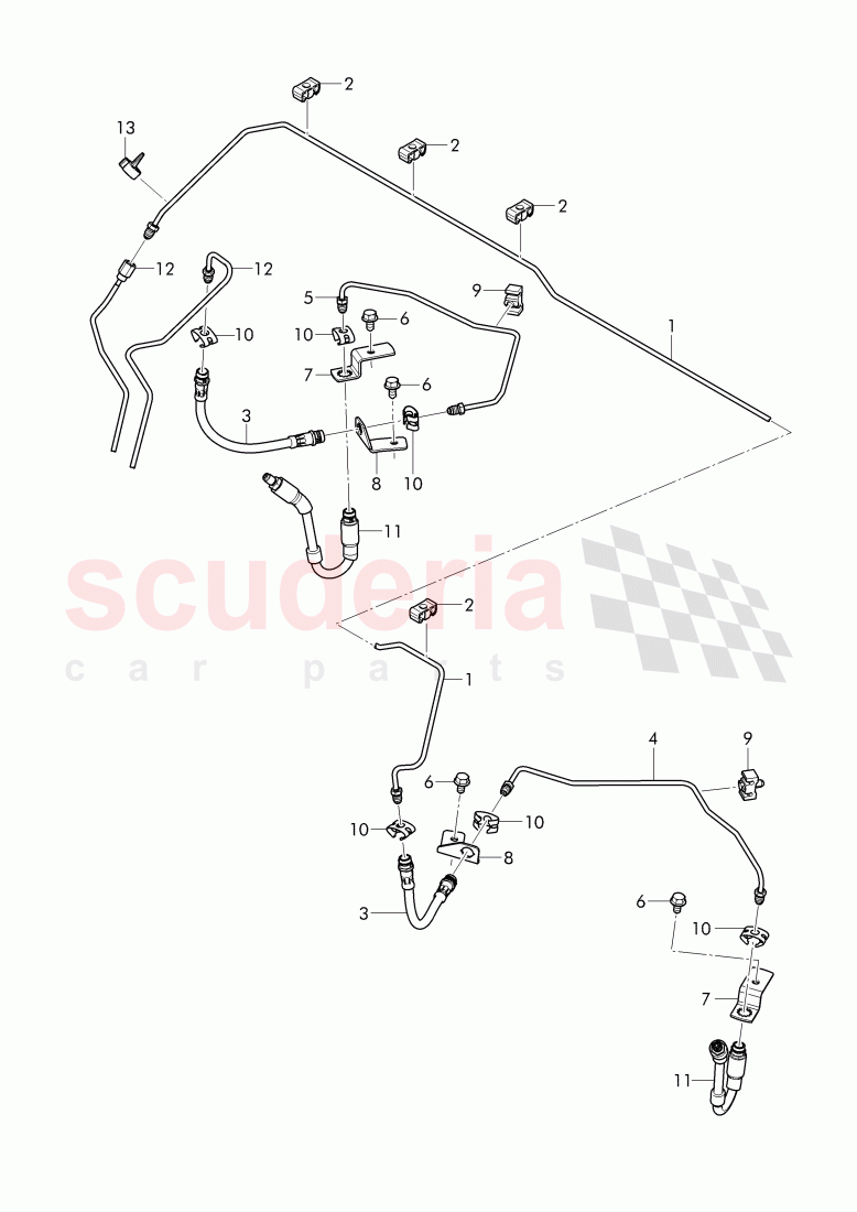 brake line, brake hose, D - MJ 2017>> of Bentley Bentley Mulsanne (2010+)